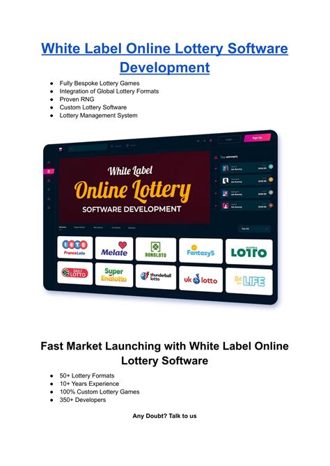 white label lottery software